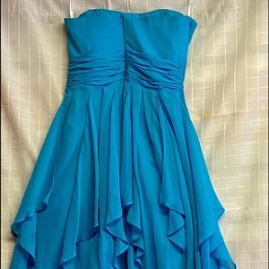 Dress size 6 Turquoise strapless David’s Bridal